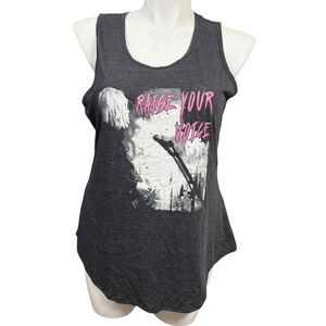 LulaRoe Tank Top Size 2XL Gray Graphic